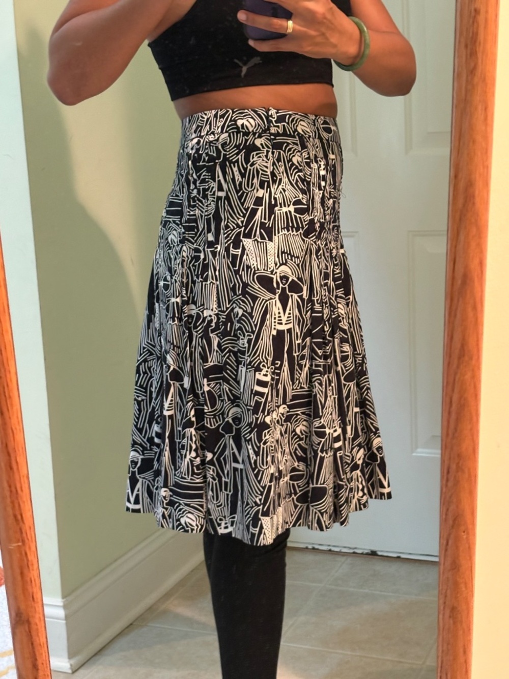 Vintage Carlisle Pleated Novelty Print Skirt — Sz 6 / UK 8